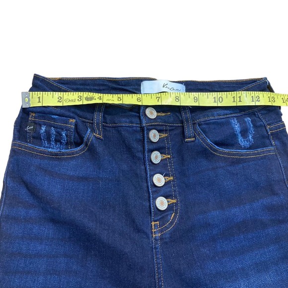 Kancan Greyson High Rise Super Skinny Jeans Womens 5/26 Blue Stretch Ankle Fray - Picture 7 of 7